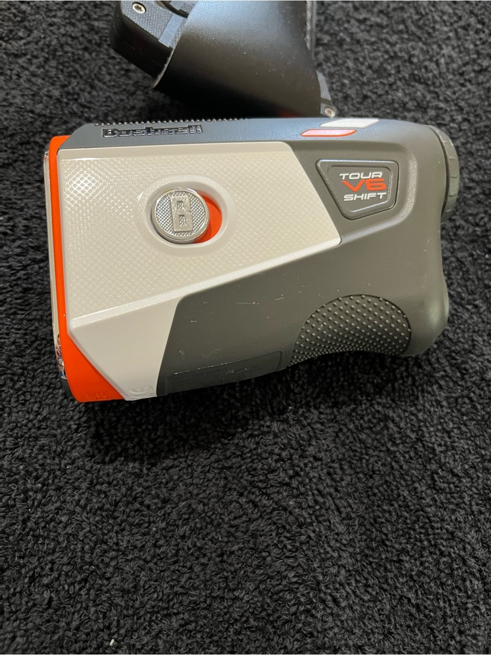 Bushnell Tour V6 Shift Rangefinder in Black/White with Orange Accents with Grip - Picture 2 of 13